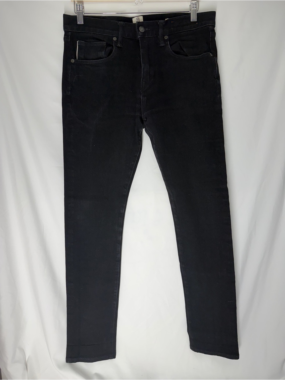 KATO by Hiroshi Kato Mens 4-way Stretch Selvedge Denim Jeans Black Size 32